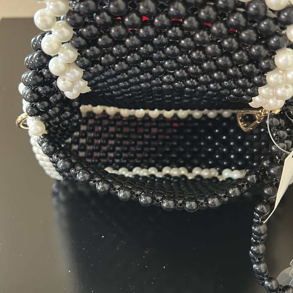 Kate Spade x Target Black and White Colorblock Beaded Crossbody Bag - Picture 11 of 11